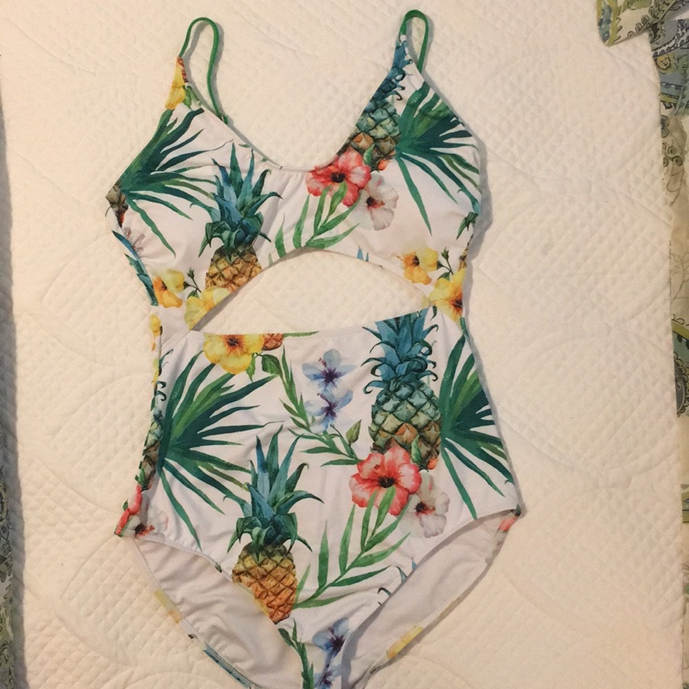 Tropical Print Monokini Swimsuit